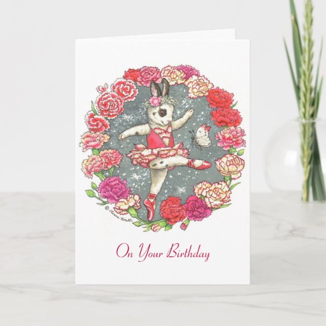 Carnation Carte Anniversaire (Devant)