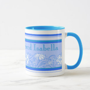 Carnation fleur bleu chère ami mug