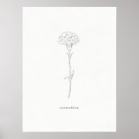 Carnation Flower Print