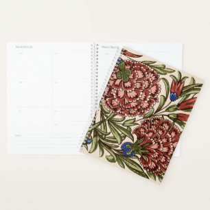 Carnation Flower Tile Antique Rustic Art Planner
