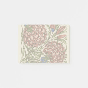 Carnation Flower Tile Antique Rustic Art Post-it Notes