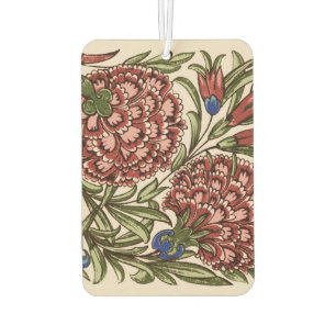 Carnation Flower Tile Antique Rustic De Morgan Art Air Freshener
