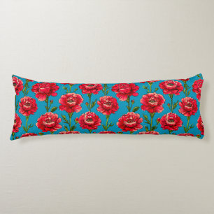 Carnation Flowers Body Pillow