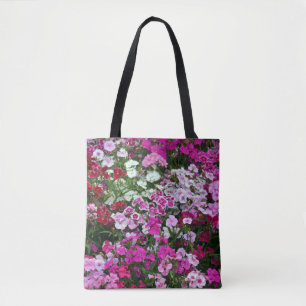 Carnation flowers tote bag