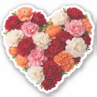 Carnation Heart January Birth Flower