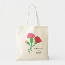 Carnation Janvier Mois de naissance Sac à fleurs