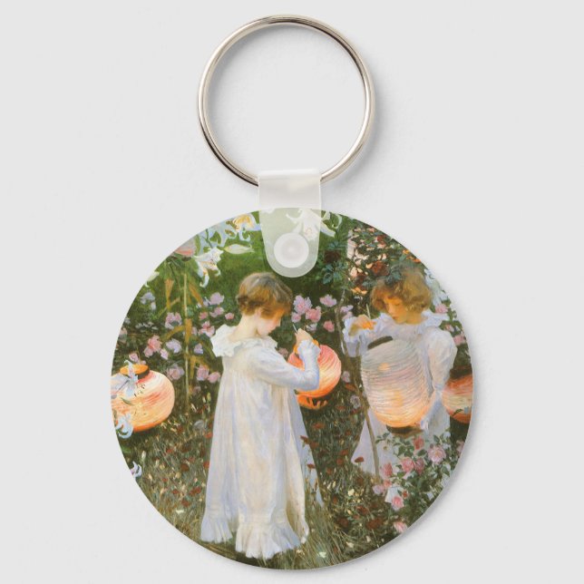 Carnation, Lily, Lily, Rose By John Singer Sargent Keychain (Front)