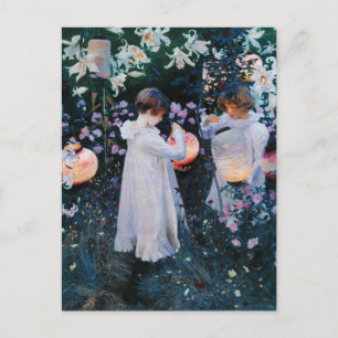 Carnation, Lily, Lily, Rose by John Singer Sargent Postcard