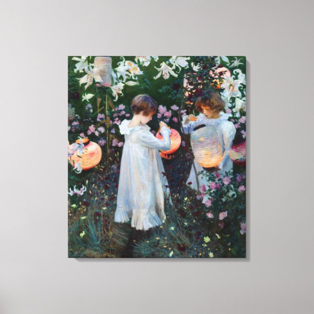 Carnation Lily Lily Rose John Sargent Fine Art Canvas Print (Front)