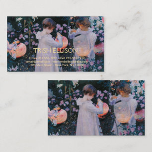 Carnation Lily Lily Rose John Singer Sargent Art Business Card