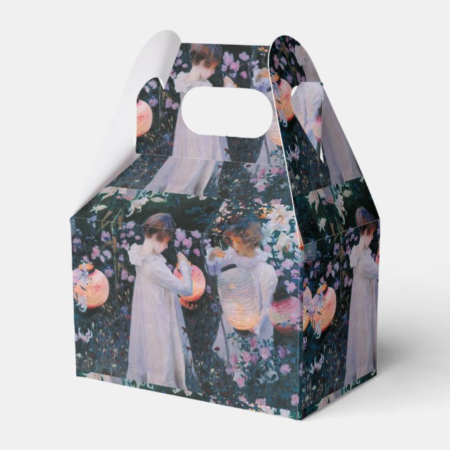Carnation Lily Lily Rose John Singer Sargent Art Favor Box (Front Side)