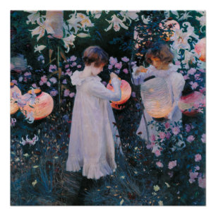 Carnation Lily Lily Rose John Singer Sargent Art Poster