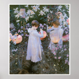 Carnation, Lily, Lily, Rose,  John Singer Sargent Poster