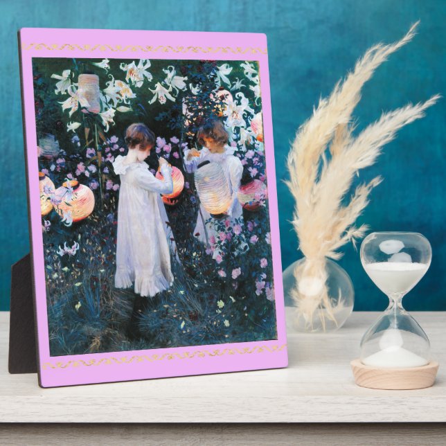 Carnation, Lily, Lily, Rose, Sargent Plaque (Side)