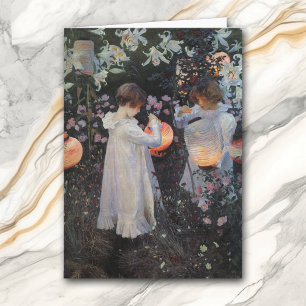 Carnation Lily Rose Sargent Carte de voeux