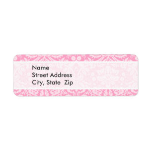 Carnation Pink Damask Pattern