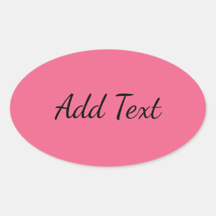 Carnation Pink  Oval Sticker