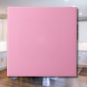 Carnation Pink Solid Colour Classic Elegant Tile