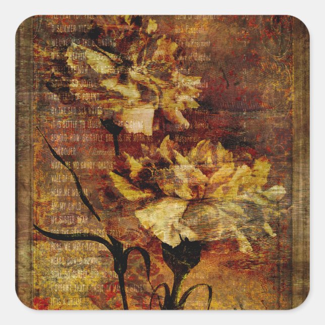 Carnation Rhapsody Square Sticker (Front)