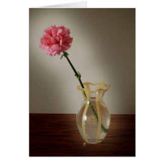 Carnation rose dans le vase de verre