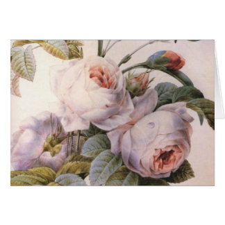 Carnation Rose d'art vintage Carte de voeux
