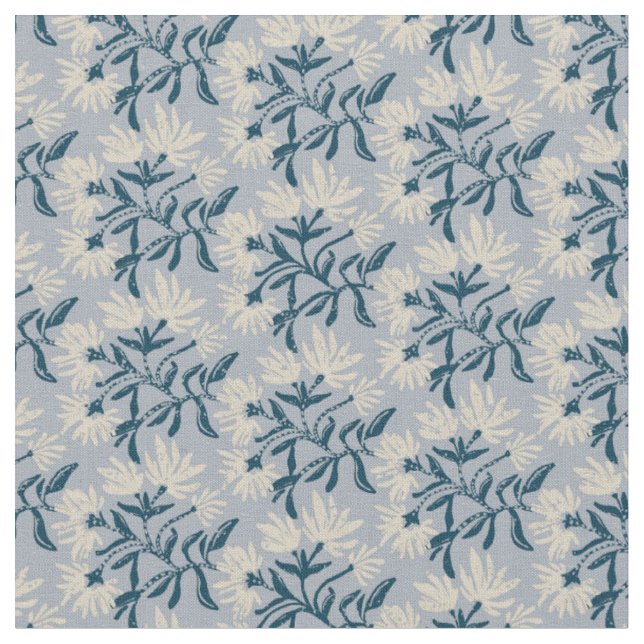 Carnation rustic botanical flower romantic cottage fabric (Close Up)