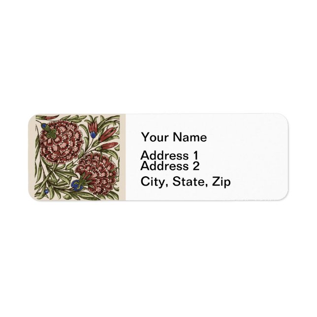 Carnation Tile Fleur Art antique (Devant)