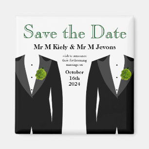 Carnation Verte Sauvegarder La Date Aimant Mariage