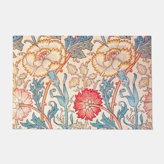 Carnation, William Morris Doormat (Front)