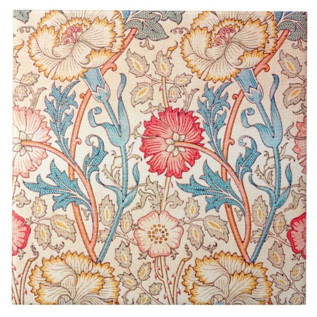 Carnation, William Morris Tile (Front)