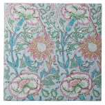 Carnation, William Morris Tile<br><div class="desc">William Morris (24 March 1834 – 3 October 1896) was a British textile designer, poet, novelist, translator, and socialist activist associated with the British Arts and Crafts Movement. He was a major contributor to the revival of traditional British textile arts and methods of production. His literary contributions helped to establish...</div>
