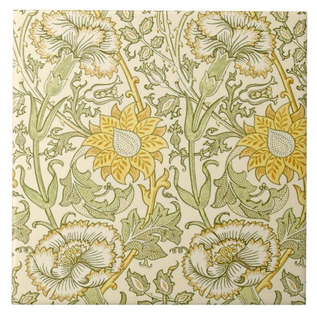 Carnation, William Morris Tile (Front)