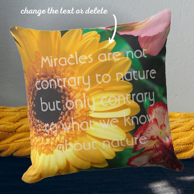 Carnations and yellow gerbera throw pillow (Creator Uploaded)
