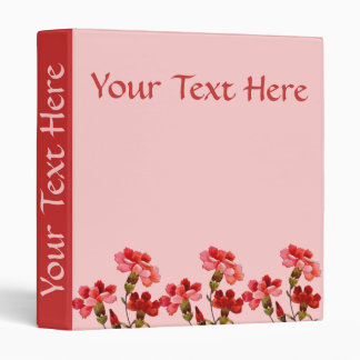 Carnations Customizable Binder