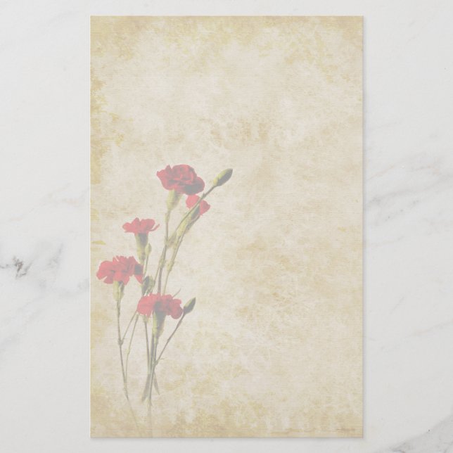 Carnations Note Paper (Front)
