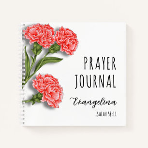 Carnations Snowdrops Christian Prayer Journal