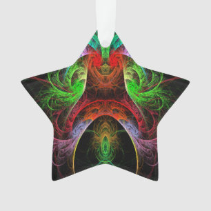 Carnaval Abstract Art Acrylic Star Ornament