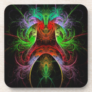 Carnaval Abstract Art Cork Coaster