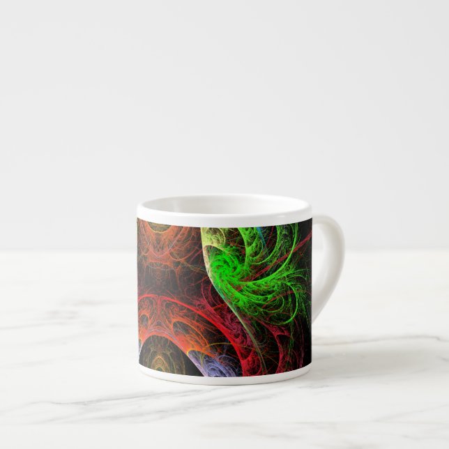 Carnaval Abstract Art Espresso Mug (Front Right)