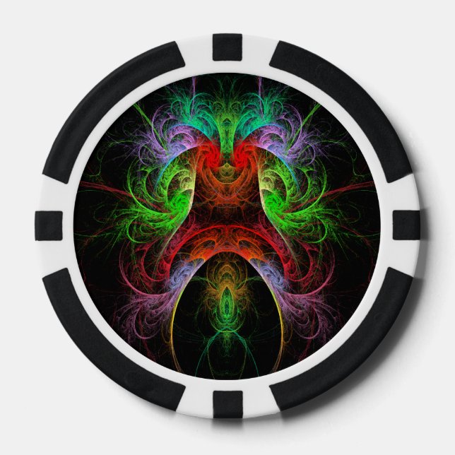Carnaval Abstract Art Poker Chips (Front)