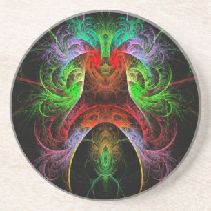 Carnaval Abstract Art Sandstone Coaster