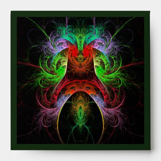 Carnaval Abstract Art Square Envelope (Front)