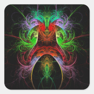 Carnaval Abstract Art Square Sticker