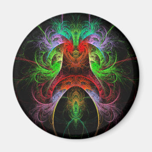 Carnaval Abstrait Art Round Magnet