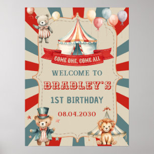 Carnaval Circus & Animaux Affiches de bienvenue d'