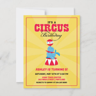 Carnaval de cirque Invitation de fête d'anniversai