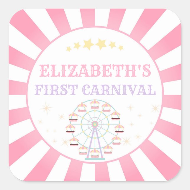 Carnaval de cirque Merci Étiquette (Devant)