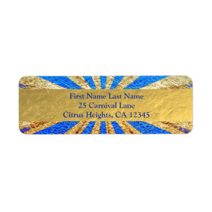 Carnaval de cirque vintage Royal Blue Gold Foil Pa