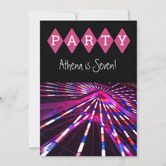 Carnaval de Ferris Wheel Invitation (Devant)