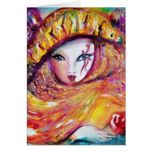 CARNAVAL EN JAUNE AVEC ROSE ROUGE